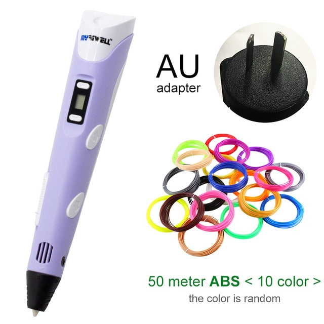Myriwell 3D Pen DIY 3D Printer Pen Drawing Pens 3d Printing Best for Kids With ABS Filament 1.75mm Christmas Birthday Gift