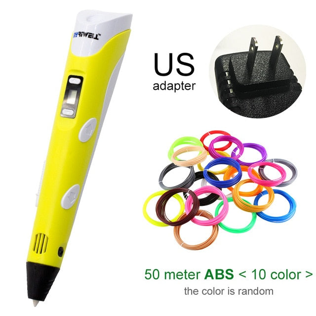 Myriwell 3D Pen DIY 3D Printer Pen Drawing Pens 3d Printing Best for Kids With ABS Filament 1.75mm Christmas Birthday Gift