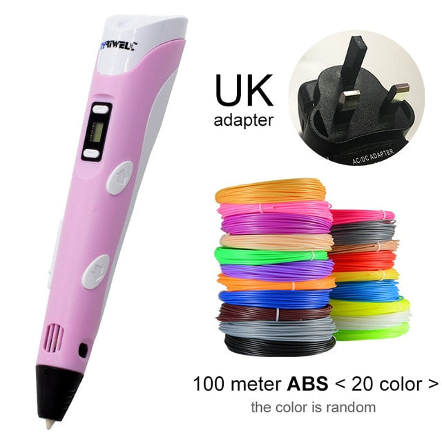 Myriwell 3D Pen DIY 3D Printer Pen Drawing Pens 3d Printing Best for Kids With ABS Filament 1.75mm Christmas Birthday Gift