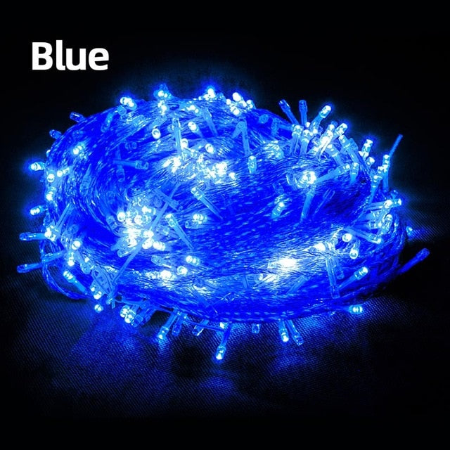 Xmas Outdoor christmas lights led string lights 100M 10M 5M Luces Decoracion fairy light holiday lights lighting tree garland