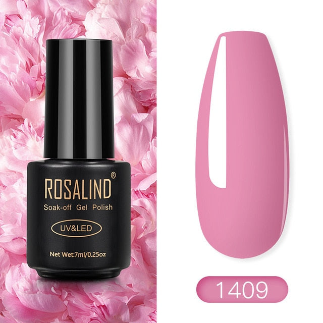 ROSALIND Nail Polish Red Nude Series Polish All For Manicure Nails Art Semi Permanent Gel UV LED Soff Off Hybrid Varnishes