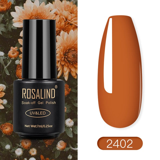 ROSALIND Nail Polish Red Nude Series Polish All For Manicure Nails Art Semi Permanent Gel UV LED Soff Off Hybrid Varnishes