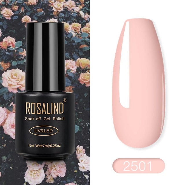 ROSALIND Nail Polish Red Nude Series Polish All For Manicure Nails Art Semi Permanent Gel UV LED Soff Off Hybrid Varnishes