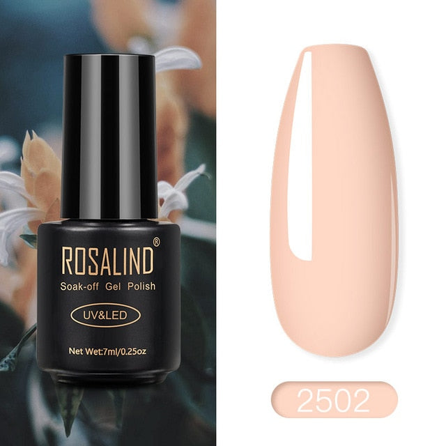 ROSALIND Nail Polish Red Nude Series Polish All For Manicure Nails Art Semi Permanent Gel UV LED Soff Off Hybrid Varnishes