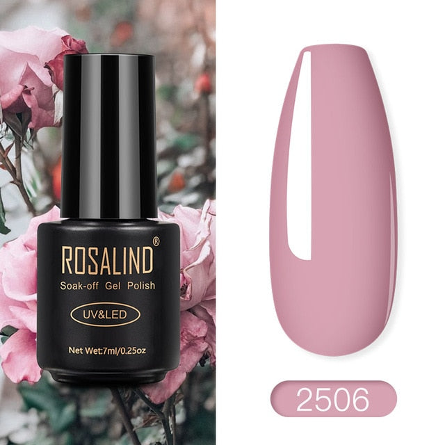 ROSALIND Nail Polish Red Nude Series Polish All For Manicure Nails Art Semi Permanent Gel UV LED Soff Off Hybrid Varnishes