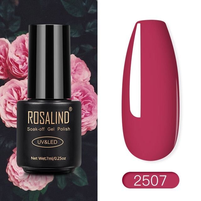 ROSALIND Nail Polish Red Nude Series Polish All For Manicure Nails Art Semi Permanent Gel UV LED Soff Off Hybrid Varnishes