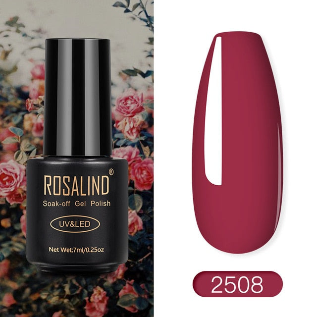 ROSALIND Nail Polish Red Nude Series Polish All For Manicure Nails Art Semi Permanent Gel UV LED Soff Off Hybrid Varnishes