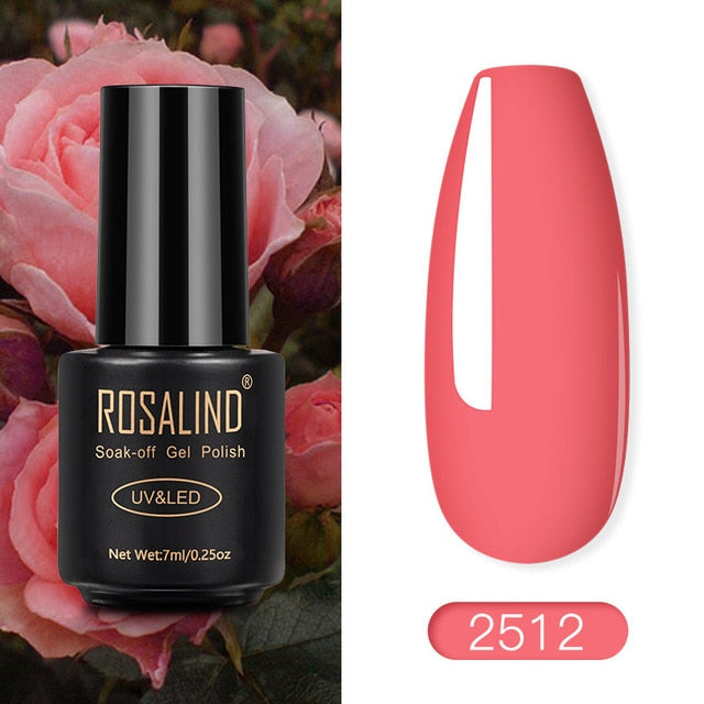 ROSALIND Nail Polish Red Nude Series Polish All For Manicure Nails Art Semi Permanent Gel UV LED Soff Off Hybrid Varnishes