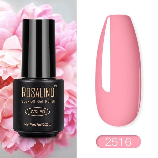 ROSALIND Nail Polish Red Nude Series Polish All For Manicure Nails Art Semi Permanent Gel UV LED Soff Off Hybrid Varnishes