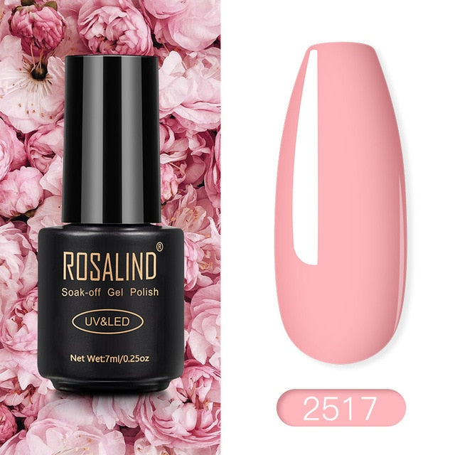 ROSALIND Nail Polish Red Nude Series Polish All For Manicure Nails Art Semi Permanent Gel UV LED Soff Off Hybrid Varnishes