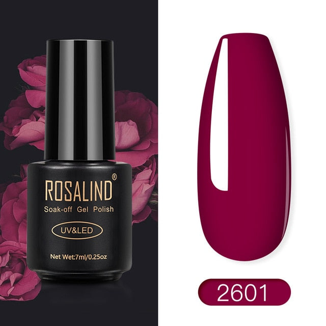 ROSALIND Nail Polish Red Nude Series Polish All For Manicure Nails Art Semi Permanent Gel UV LED Soff Off Hybrid Varnishes