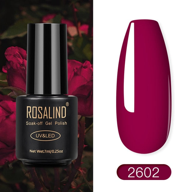 ROSALIND Nail Polish Red Nude Series Polish All For Manicure Nails Art Semi Permanent Gel UV LED Soff Off Hybrid Varnishes