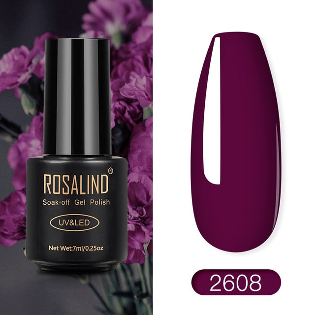 ROSALIND Nail Polish Red Nude Series Polish All For Manicure Nails Art Semi Permanent Gel UV LED Soff Off Hybrid Varnishes