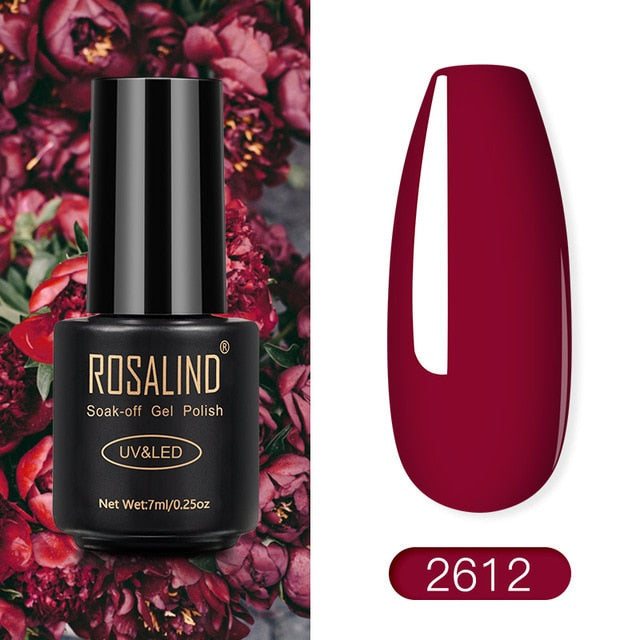 ROSALIND Nail Polish Red Nude Series Polish All For Manicure Nails Art Semi Permanent Gel UV LED Soff Off Hybrid Varnishes