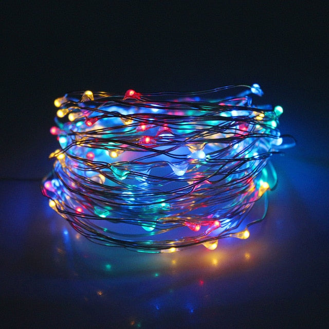 LED Solar Light Outdoor Waterproof Fairy Garland String Lights Christmas Party Garden Solar Lamp Decoration 7/12/22/32/42M