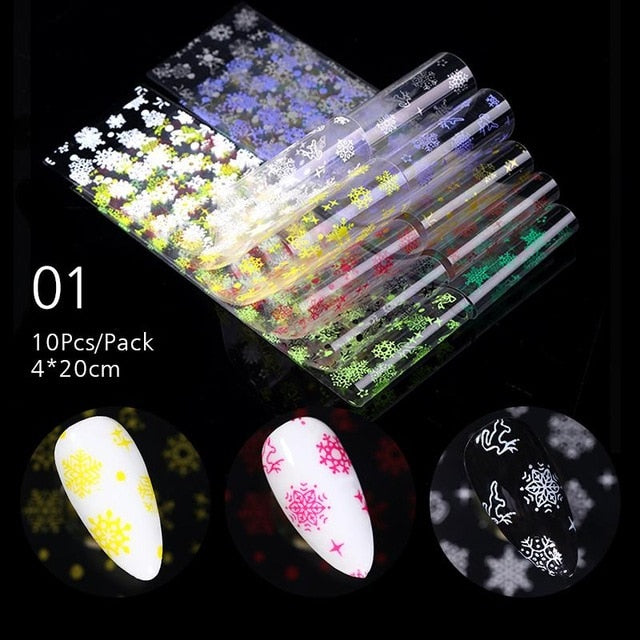 1 Roll Pink Gold Sliver Nail Foils Sparkly Sky Glitter Nail Art Transfer Stickers Slider Paper Nail Art Manicures Decoration New