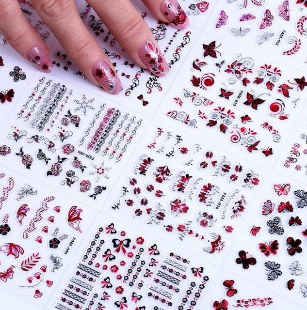 2020 NAIL STICKERS | Nail Stencil |Nail Decals, Nail Supplies, Nail Deco Self Adhesive** 30/24 Sheet Angel Nail Art Sticker