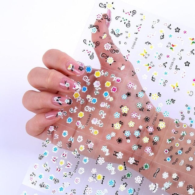 2020 NAIL STICKERS | Nail Stencil |Nail Decals, Nail Supplies, Nail Deco Self Adhesive** 30/24 Sheet Angel Nail Art Sticker