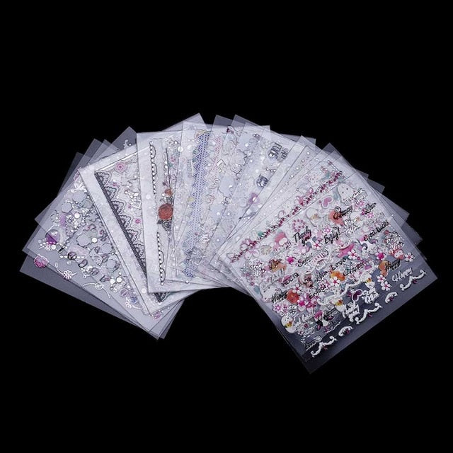 2020 NAIL STICKERS | Nail Stencil |Nail Decals, Nail Supplies, Nail Deco Self Adhesive** 30/24 Sheet Angel Nail Art Sticker