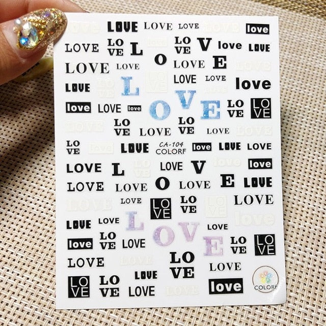 2020 NAIL STICKERS | Nail Stencil |Nail Decals, Nail Supplies, Nail Deco Self Adhesive** 30/24 Sheet Angel Nail Art Sticker