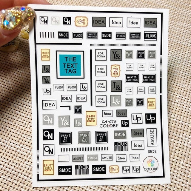 2020 NAIL STICKERS | Nail Stencil |Nail Decals, Nail Supplies, Nail Deco Self Adhesive** 30/24 Sheet Angel Nail Art Sticker