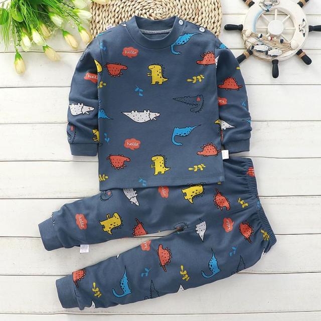 Children Pajamas Baby Clothing Set Kids Unicorn Cartoon Sleepwear Autumn Cotton Nightwear Boys Girls Animal Pyjamas Pijamas Set