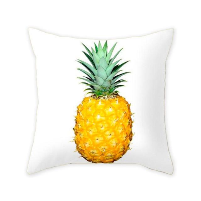 PATIMATE Summer Yellow Print Cotton Cushion Cover Tropical Geometry Pillow Case Home Decor Sofa Living Room Throw Pillow Cover