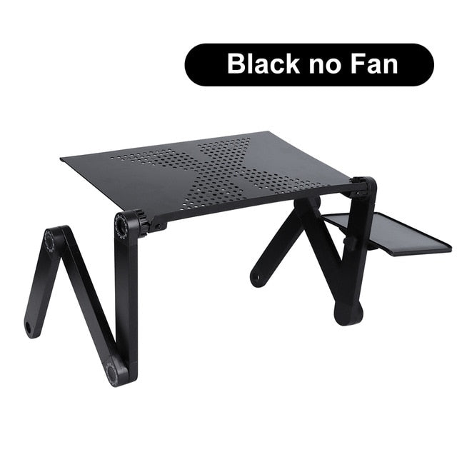 Adjustable Laptop Desk Stand Portable Aluminum Ergonomic Lapdesk For TV Bed Sofa PC Notebook Table Desk Stand With Mouse Pad