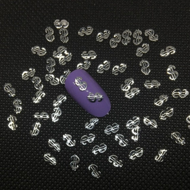 10Pcs Silver Gold Tulips Flowers Nail Art Decorations 3d Charms Nails Accessoires Kawaii Bling Studs Spring Rose Nailart Supply