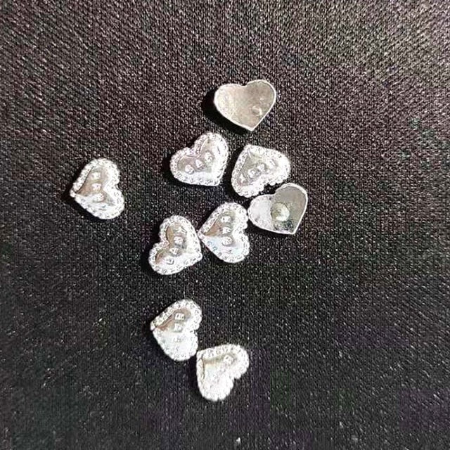 10Pcs Silver Gold Tulips Flowers Nail Art Decorations 3d Charms Nails Accessoires Kawaii Bling Studs Spring Rose Nailart Supply