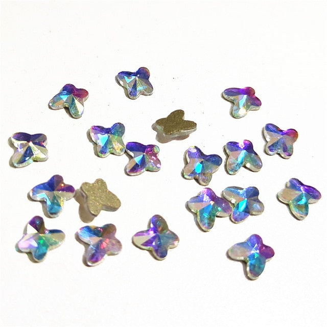 10Pcs Silver Gold Tulips Flowers Nail Art Decorations 3d Charms Nails Accessoires Kawaii Bling Studs Spring Rose Nailart Supply