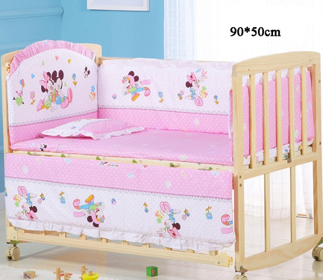 5Pcs/Set Cartoon Animal Baby Crib Bed Bumper For Newborns Infant Bedding Set 100%Cotton Children's Bed Protector Room Dec ZT25