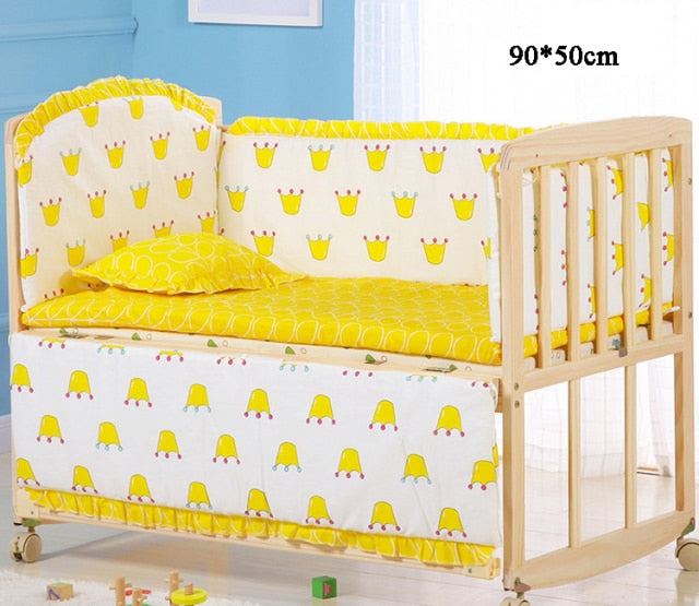 5Pcs/Set Cartoon Animal Baby Crib Bed Bumper For Newborns Infant Bedding Set 100%Cotton Children's Bed Protector Room Dec ZT25
