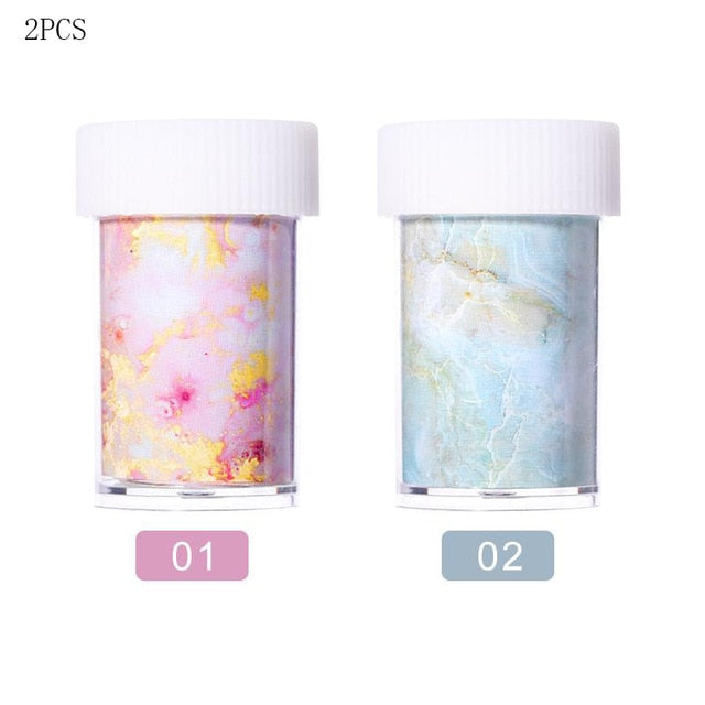 1 Roll Pink Gold Sliver Nail Foils Sparkly Sky Glitter Nail Art Transfer Stickers Slider Paper Nail Art Manicures Decoration New