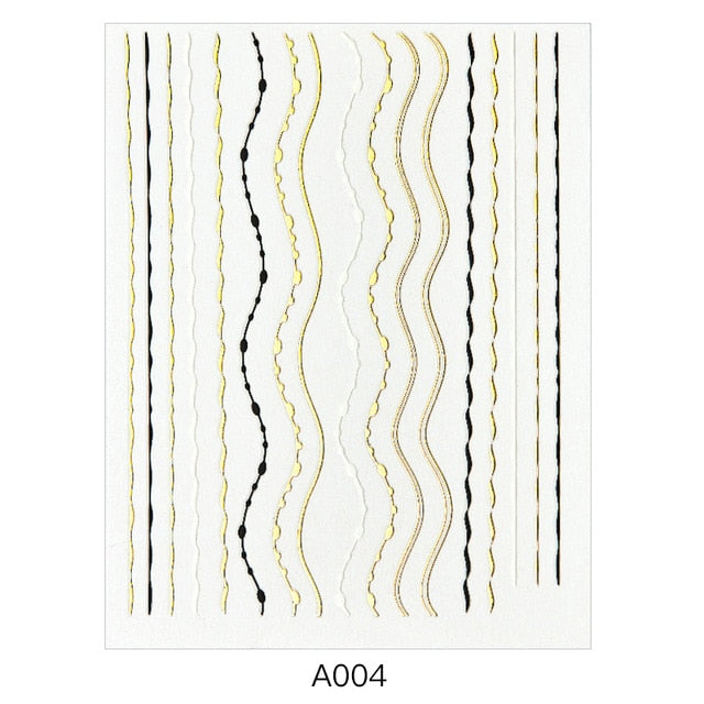 MEET ACROSS 12 Styles Charm 3D Colorful Nail Sticker Jewelry Design For Nails Sliders Tips Manicure DIY Decoration