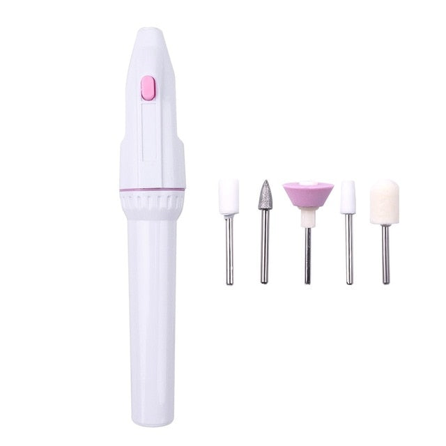 Professional Electric Nail Drill Machine Nail Files Pen Pedicure 6 Bits MillingUV LED Gel Polish Remover Nail Art Manicure Tool