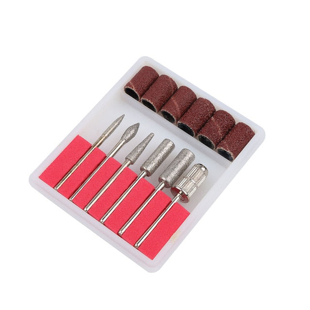 Professional Electric Nail Drill Machine Nail Files Pen Pedicure 6 Bits MillingUV LED Gel Polish Remover Nail Art Manicure Tool