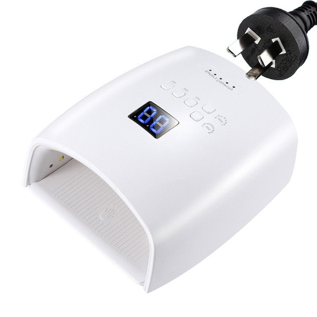 60W Built-in Battery Wireless UV Lamp S10 Gel Nail Polish Dryer Nail Curing Light Cordless LED Nail Lamp
