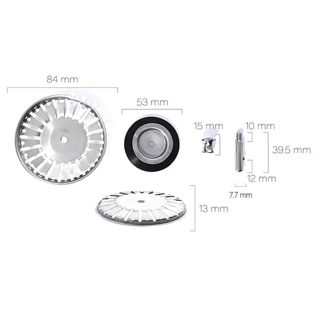 78-84MM Bathroom Sink Strainer 304 Stainless Steel Water Stopper Sink Water Filter Plug Kitchen Sink Accessories Kitchen Tools