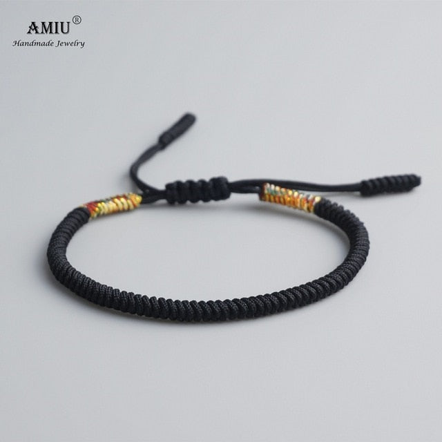 AMIU 41 Colors Tibetan Buddhist Love Lucky Charm Tibetan Bracelets & Bangles For Women Men Handmade Knots Rope Budda Bracelet