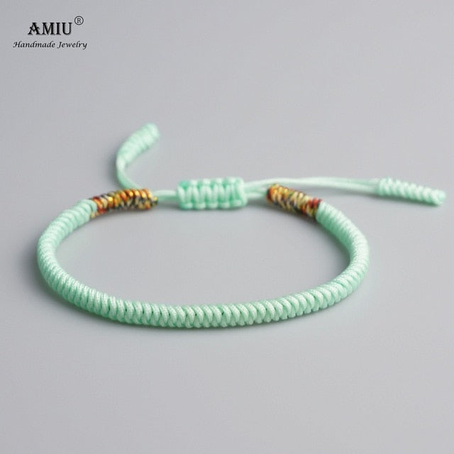 AMIU 41 Colors Tibetan Buddhist Love Lucky Charm Tibetan Bracelets & Bangles For Women Men Handmade Knots Rope Budda Bracelet