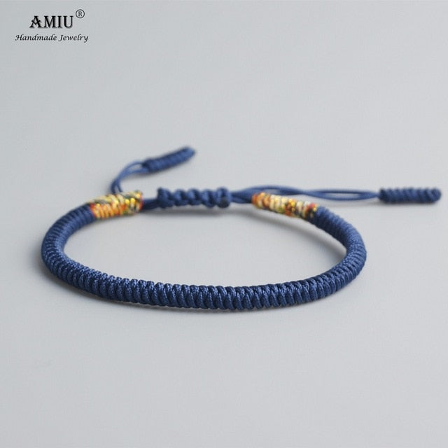 AMIU 41 Colors Tibetan Buddhist Love Lucky Charm Tibetan Bracelets & Bangles For Women Men Handmade Knots Rope Budda Bracelet