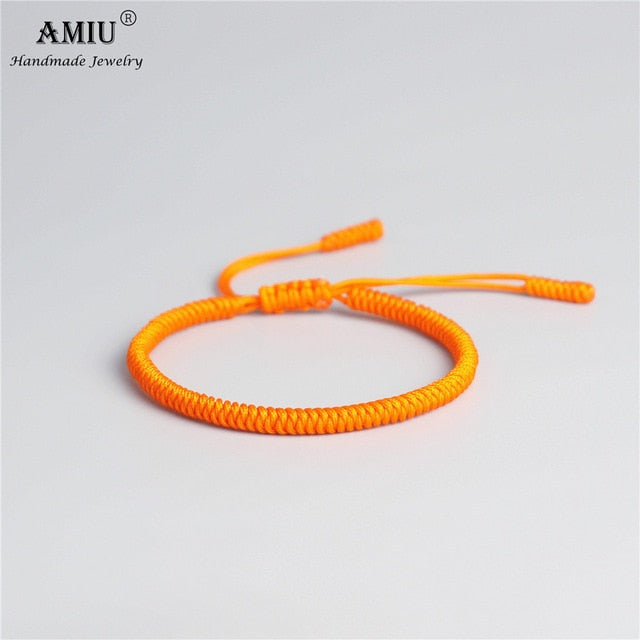 AMIU 41 Colors Tibetan Buddhist Love Lucky Charm Tibetan Bracelets & Bangles For Women Men Handmade Knots Rope Budda Bracelet