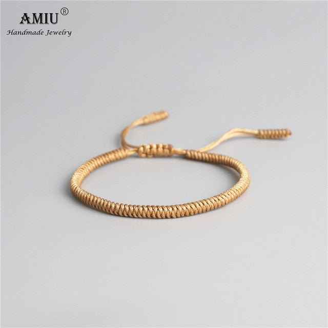 AMIU 41 Colors Tibetan Buddhist Love Lucky Charm Tibetan Bracelets & Bangles For Women Men Handmade Knots Rope Budda Bracelet