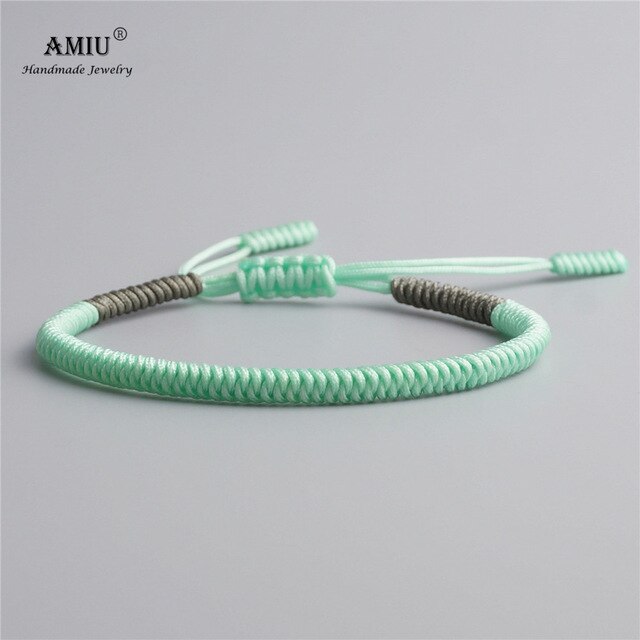 AMIU 41 Colors Tibetan Buddhist Love Lucky Charm Tibetan Bracelets & Bangles For Women Men Handmade Knots Rope Budda Bracelet