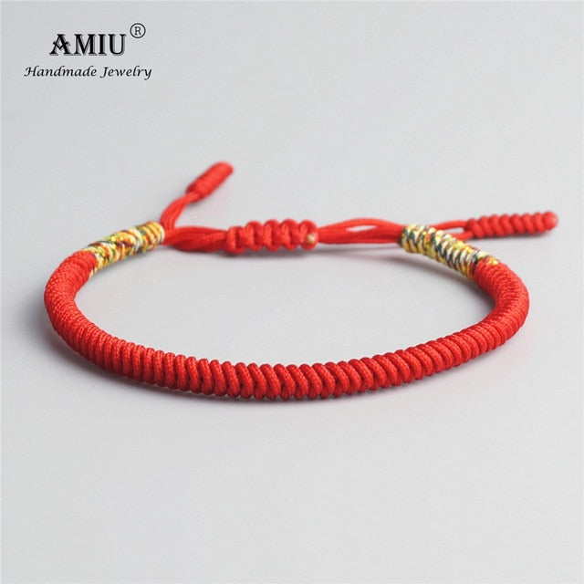 AMIU 41 Colors Tibetan Buddhist Love Lucky Charm Tibetan Bracelets & Bangles For Women Men Handmade Knots Rope Budda Bracelet