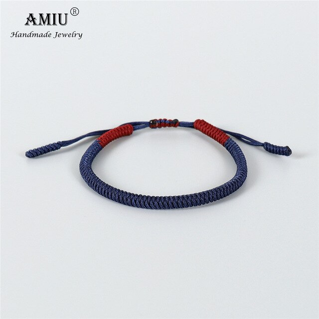AMIU 41 Colors Tibetan Buddhist Love Lucky Charm Tibetan Bracelets & Bangles For Women Men Handmade Knots Rope Budda Bracelet