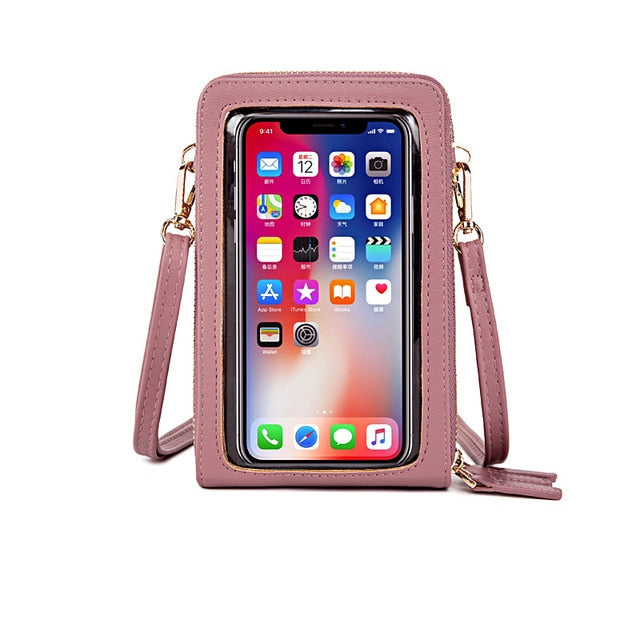 Mini Crossbody Shoulder Bags Women Multi-functional Touchable Cell Phone Pocket Card Purse Ladies Small Bag Female Messenger Bag