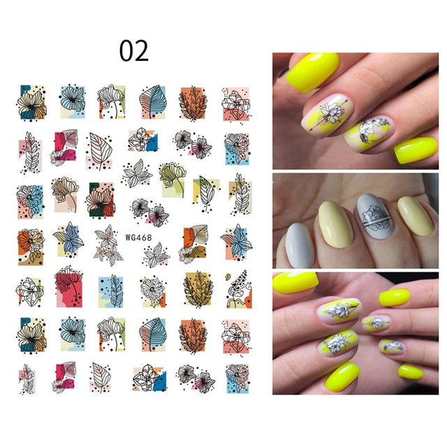 Gold 3D Nail Sticker Curve Stripe Lines Nails Stickers Gradient Adhesive Striping Tape Nail Foil Nail Art Stickers Decals Silver