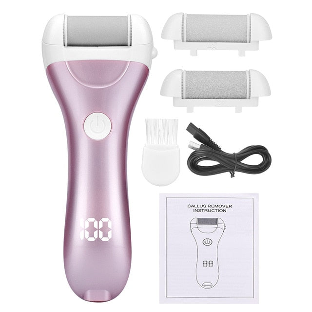 Rechargeable Electric Foot File Callus Remover Machine Pedicure Device Foot Care Tools Feet For Heels Remove Dead Skin display